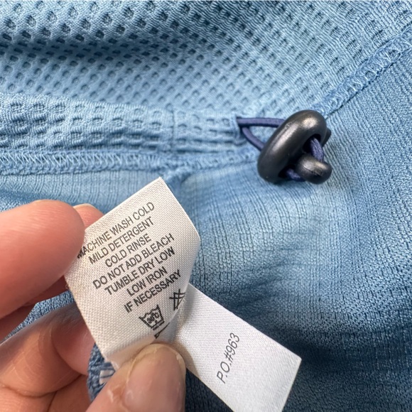 Straight Down Pullover Men's Small Blue Waffle Knit Petrol Optic 1/4 Zip Golf - Picture 12 of 12